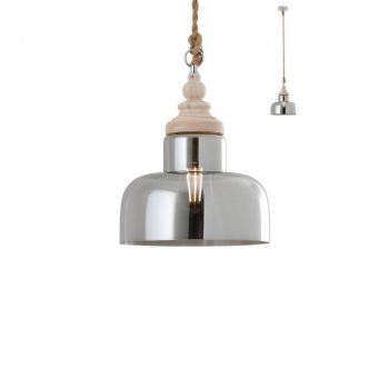   KASHI függőlámpa, modern, króm, barna, füstszín , REDO 01-1400