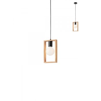 TIMBER-függőlámpa-modern-1X42W-natúr-fa, REDO-01-1664