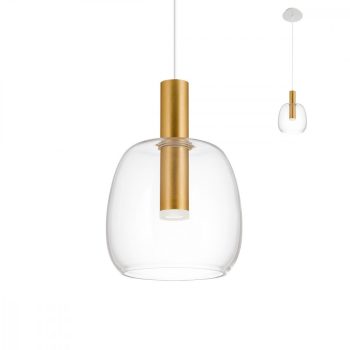   CANDELO-LED-függőlámpa-matt-arany-átlátszó, REDO-01-1819