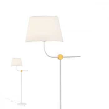   MORRIS Modern állólámpa matt fehér/ matt réz, REDO-01-1982