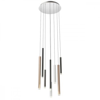   PALOS Modern LED csillár króm/fekete/matt bronz, 3456 lumen, REDO-01-2053