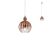 PLUMEN Modern függőlámpa króm rose-gold d: 15 cm, REDO-01-2064