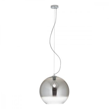   BOWL Modern függőlámpa króm füstszín d: 40 cm, REDO-01-2077