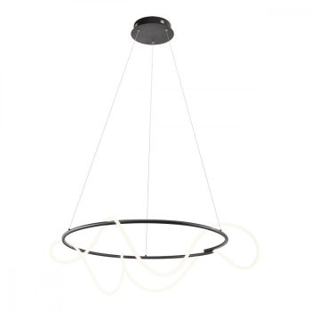   BATALLA Modern LED csillár matt fekete, 6180 lumen, REDO-01-2113