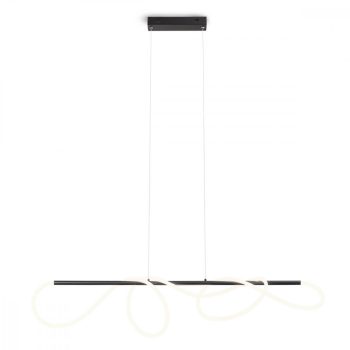   BATALLA Modern LED csillár matt fekete, 4080 lumen, hosszú verzió, REDO-01-2115