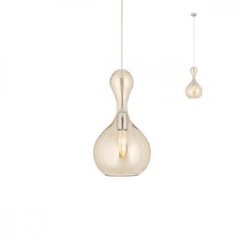   LOB Modern függőlámpa króm pezsgőszín d: 22 cm, REDO-01-2258