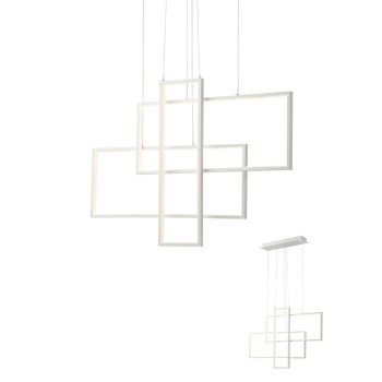 PLANAO LED csillár, Minimál, matt fehér, REDO 01-2313