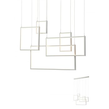 PLANAO LED csillár, Minimál, matt fehér, REDO 01-2316