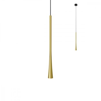   ITO Modern LED függőlámpa matt fekete, matt réz, 40cm, REDO-01-2351