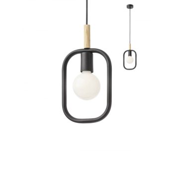   AERIS függőlámpa, modern, matt fekete, barna, REDO 01-2407