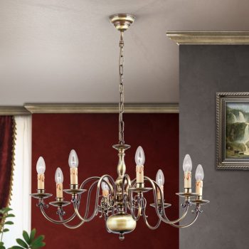 Flamand csillár, Klasszikus, ORION-MOLECZ LU 1235/8 Patina