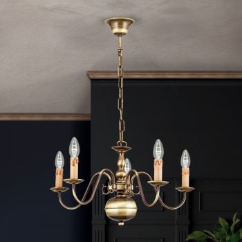   Flamand csillár, klasszikus, patina ORION-Molecz LU 1283/5 Patina