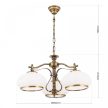 Empire csillár, klasszikus, ORION-MOLECZ LU 1460/3 gold/385 opal-patina