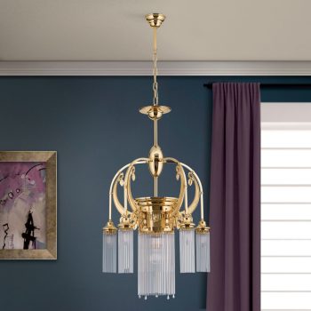   ADELE csillár, szecessziós, arany, ORION  LU 1660/5+1 gold/Stäbchen