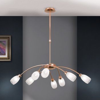   CARLA csillár, Modern, ORION-Molecz-LU 1672/8 rose-gold    (exkl. 8xG9/28W)