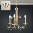 ARIANE klasszikus kristály csillár, Orion-Molecz-LU 1842/3 gold-matt (3xE14)