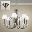 ARIANE klasszikus kristály csillár, Orion-Molecz-LU 1842/6 dark-nickel (6xE14)