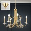 ARIANE klasszikus kristály csillár, Orion-Molecz-LU 1842/6 gold-matt (6xE14)