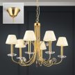 ARIANE klasszikus kristály csillár, Orion-Molecz-LU 1842/6 gold-matt (6xE14)