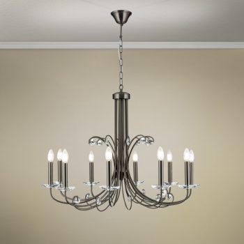   ARIANE klasszikus kristály csillár, Orion-Molecz-LU 1842/10 dark-nickel (10xE14)