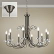 ARIANE klasszikus kristály csillár, Orion-Molecz-LU 1842/10 dark-nickel (10xE14)