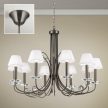 ARIANE klasszikus kristály csillár, Orion-Molecz-LU 1842/10 dark-nickel (10xE14)