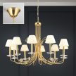 ARIANE klasszikus kristály csillár, Orion-Molecz-LU 1842/10 gold-matt (10xE14)