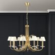 ARIANE klasszikus kristály csillár, Orion-Molecz-LU 1842/10 gold-matt (10xE14)