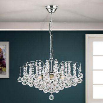   Klassisch csillár, klasszikus-kristály, ORION-MOLECZ LU 2324/6/52 chrom/klar