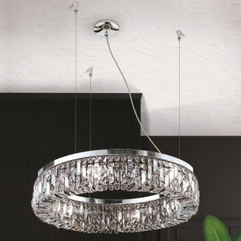   RING csillár, modern-kristály, ORION-MOLECZ LU 2411/6/60 chrom     (6xE14)