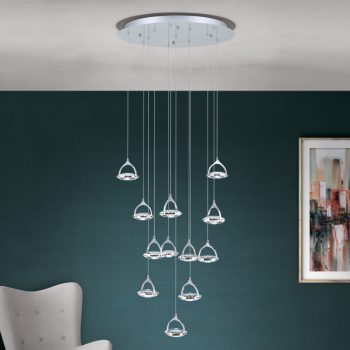   MOON modern kristály mennyezeti lámpa, Orion-Molecz-DLU 1738/12 chrom (LED825W/3600lm/3000K