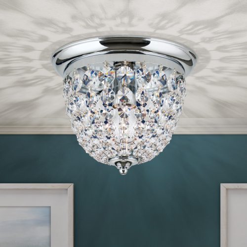 PLAFOND klasszikus kristály mennyezeti lámpa, Orion-Molecz-DLU 1840/26 chrom (1xE27)