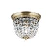 PLAFOND klasszikus kristály mennyezeti lámpa, Orion-Molecz-DLU 1840/26 Patina (1xE27)