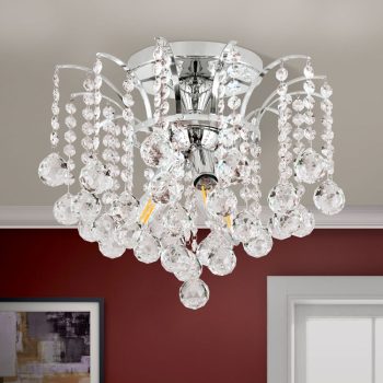   Klassisch mennyezeti lámpa, klasszikus-kristály, ORION-MOLECZ DLU 2324/3/42 chrom/klar