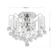 Klassisch mennyezeti lámpa, klasszikus-kristály, ORION-MOLECZ DLU 2324/3/42 chrom/klar