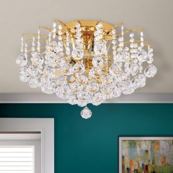   Klassisch mennyezeti lámpa, klasszikus-kristály, ORION-MOLECZ DLU 2324/6/52 gold     (6xE14)