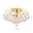 Klassisch mennyezeti lámpa, klasszikus-kristály, ORION-MOLECZ DLU 2324/6/52 gold     (6xE14)