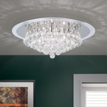   GLORIA mennyezeti lámpa, Modern kristály, ORION-MOLECZ DLU 2378/6/50 chrom    (exkl. 6xG9/40W)