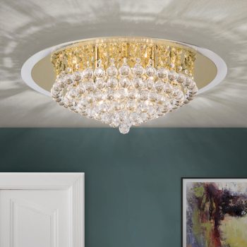   GLORIA mennyezeti lámpa, Modern kristály, ORION-MOLECZ DLU 2378/9/62 gold     (exkl. 9xG9/40W)