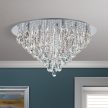CELESTE modern kristály mennyezeti lámpa, Orion-Molecz-DLU 2516/75 chrom (exkl. 12xG9/40W)