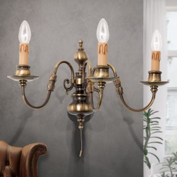   FLAMAND fali lámpa, klasszikus, patina, ORION WA 2-349/3 Patina