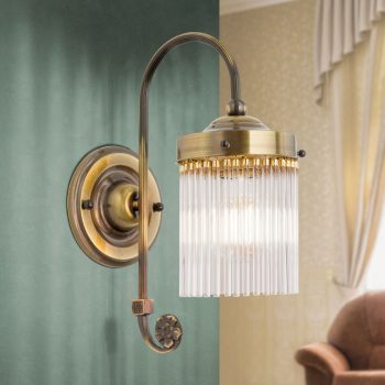   STäBCHEN falilámpa, patina, szecessziós, ORION WA 2-586/1 Patina