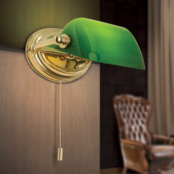   HARVARD klasszikus falilámpa, Orion-Molecz WA 2-1370/1 MS/grün (1xE14)