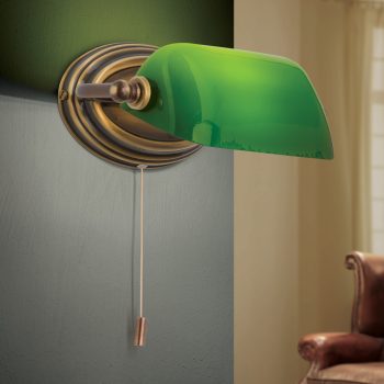   HARVARD klasszikus falilámpa, Orion-Molecz WA 2-1370/1 Patina/grün (1xE14)