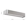 BERNHARD modern falilámpa, Orion-Molecz WA 2-1471 satin (LED15W/1400lm/3000K)