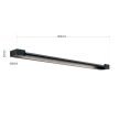 MARILYN modern fürdőszobai tükörmegvilágító, Orion-Molecz Soff 3-481 schwarz (LED24W/2200lm/3000K)