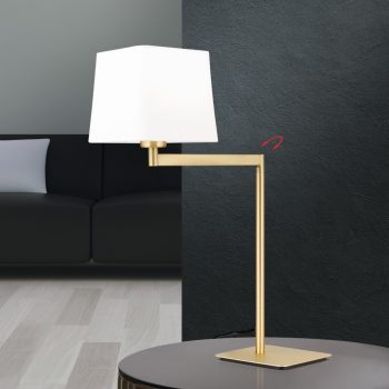   CARLTON modern asztali lámpa, Orion-Molecz LA 4-1209/1 MS-matt (1xE27)