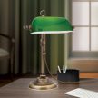 HARVARD klasszikus asztali lámpa, Orion-Molecz LA 4-1211/1 Patina/grün (1xE14)