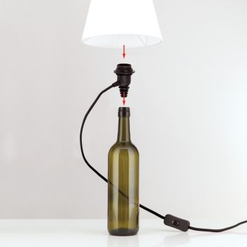   BOTTLE modern asztali lámpa, Orion-Molecz LA 4-1219 schwarz (1xE27/max. 40W)