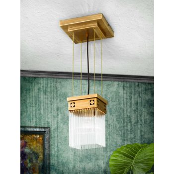   ART QUATRO függő lámpa, Szecessziós, ORION-MOLECZ HL 6-1610/1 Alt-bronze (1xE27)